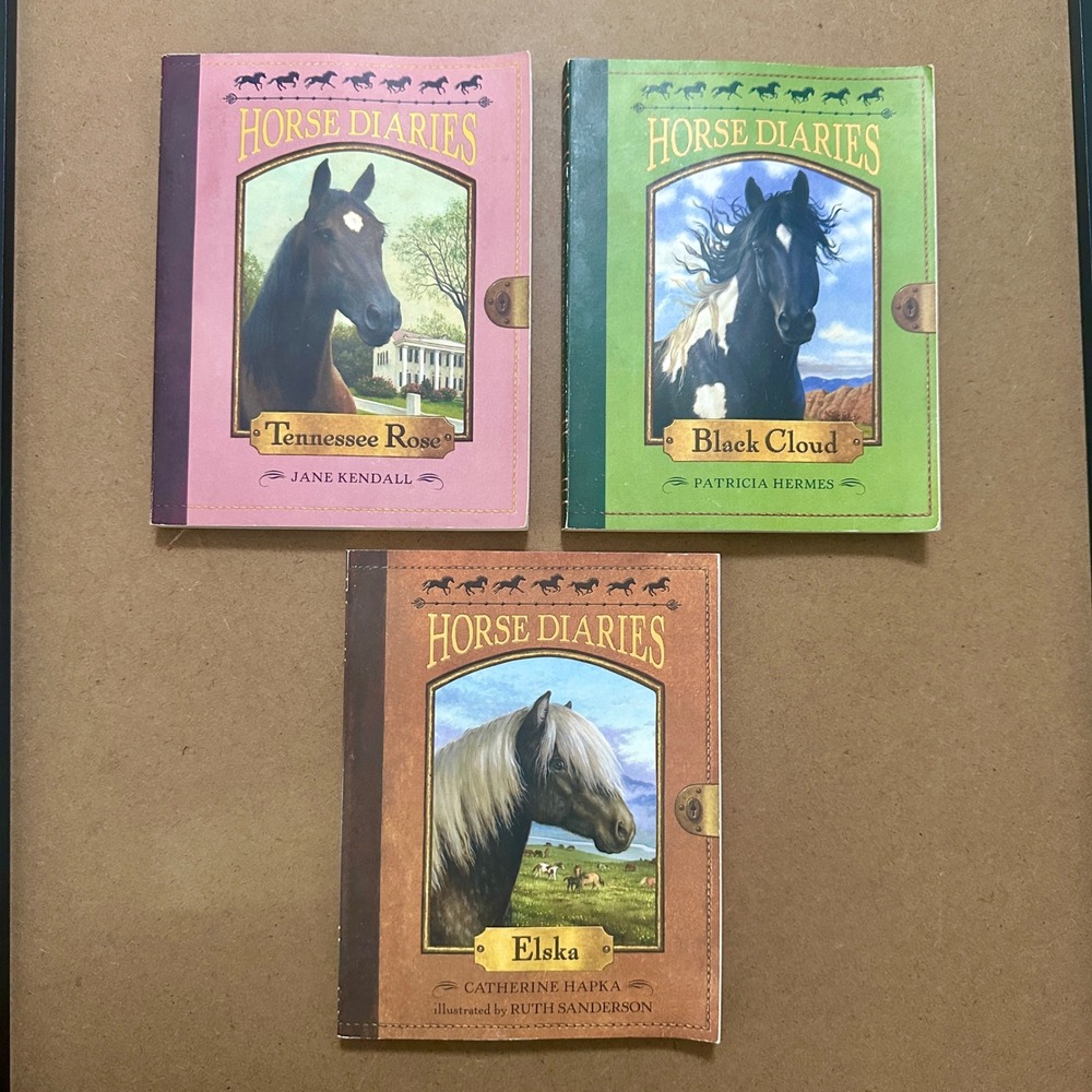 Horse Diaries Book Lot 3 Paperback Tennessee Rose Black Cloud Elska Random House